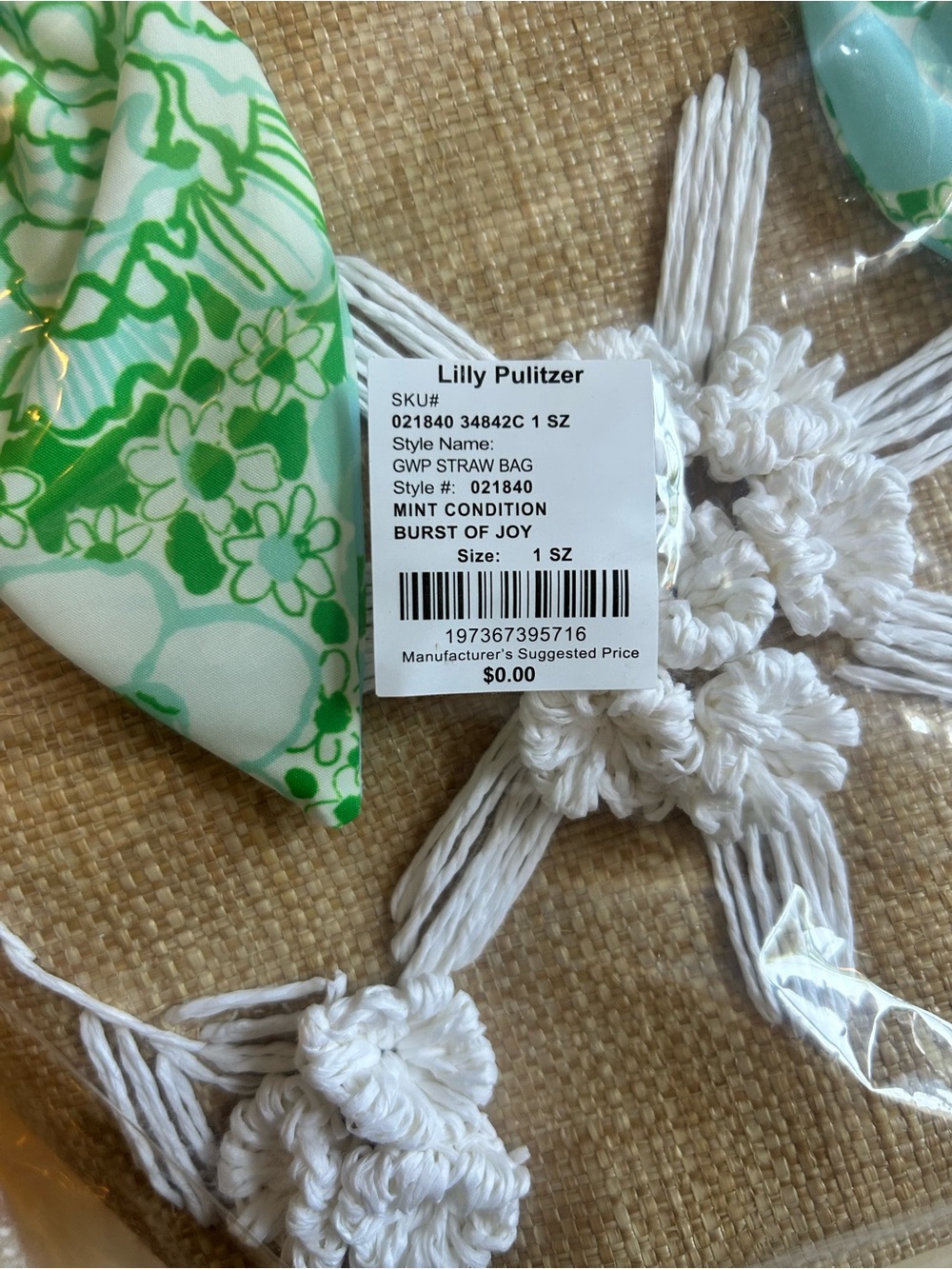 NIP Lilly Pulitzer GWP straw bag - Picture 4 of 6